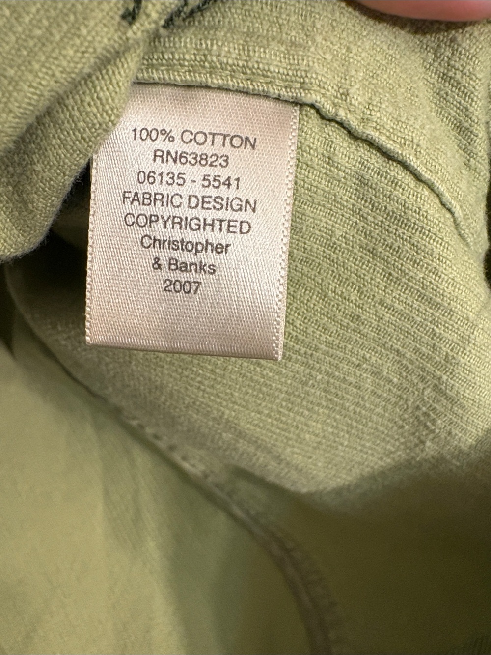Christopher and banks Corduroy Embroidered Green Sleeveless vest - Picture 7 of 9